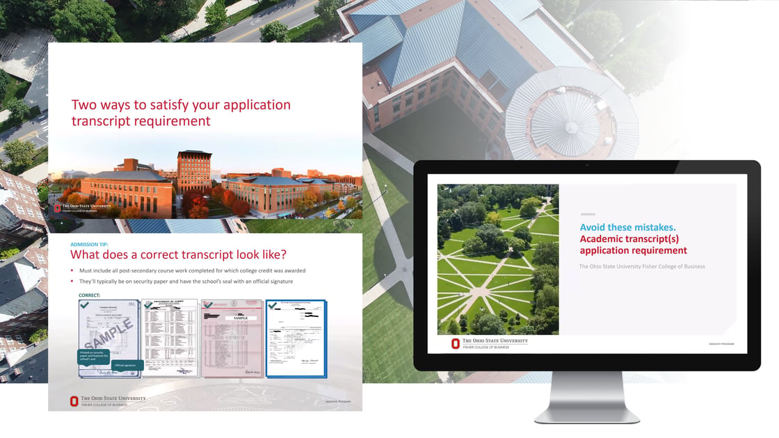 Fisher Graduate Programs Office | Academic Transcript(s) Mistakes